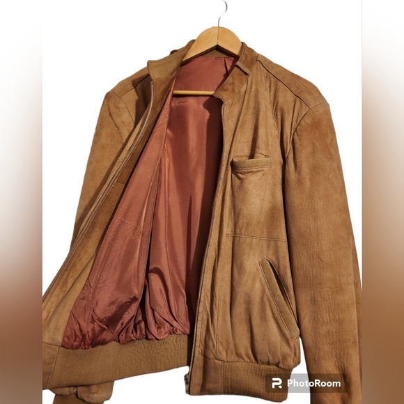 Men's Bruce Willis Inspired Vintage Tan Seude Jacket - Picture 3 of 8